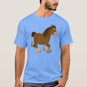 Camiseta linda del caballo de condado del dibujo