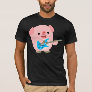 Camiseta linda del cerdo del dibujo animado de