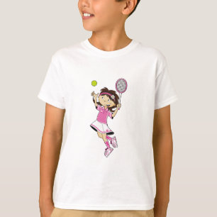 Camiseta linda del chica del tenis
