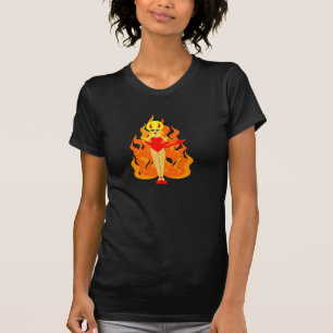 Camiseta linda del diablo del arte pop