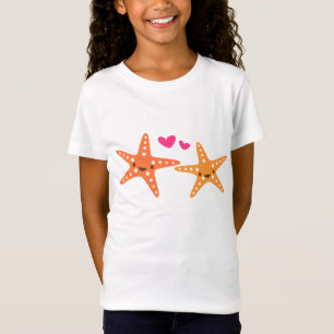 Camiseta linda del dibujo animado del amor de las