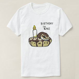 Camiseta linda del dibujo del pitón de la bola de
