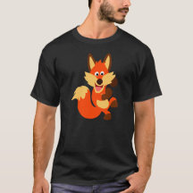 Camiseta linda del Fox del dibujo animado del