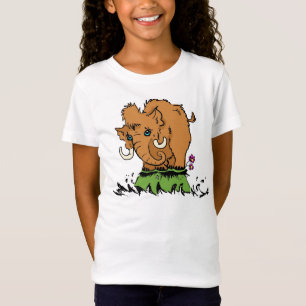 Camiseta linda del mamut del bebé de los niños