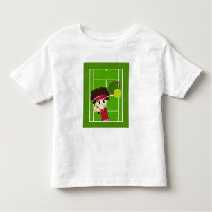Camiseta linda del muchacho del tenis