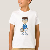 Camiseta linda del muchacho del tenis