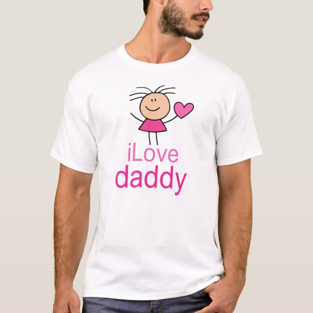 Camiseta linda del papá del amor de I (Anverso)