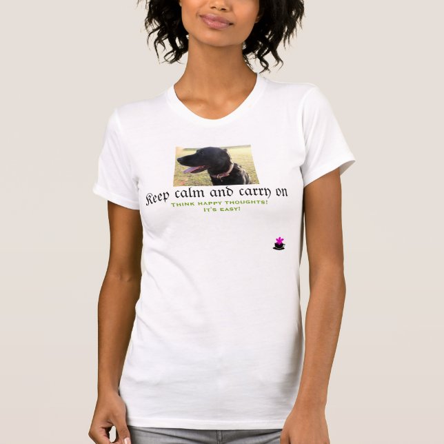 Camiseta linda del perro (guarde la calma y (Anverso)