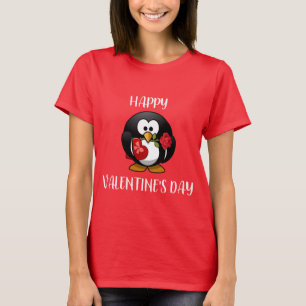 Camiseta linda del pingüino del el día de San