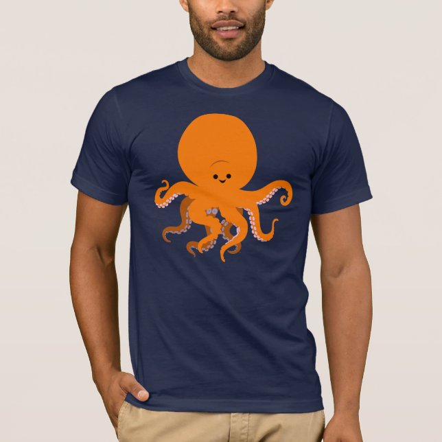 Camiseta linda del pulpo del dibujo animado (Anverso)