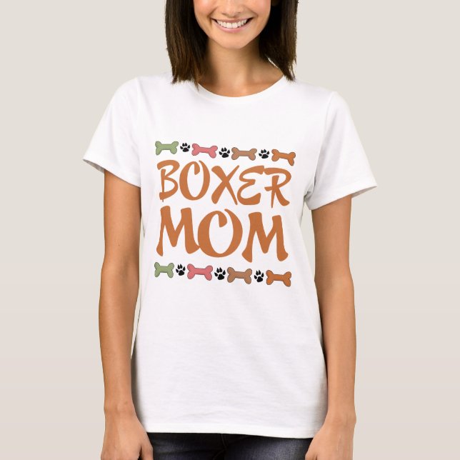 Camiseta linda del regalo de la mamá del boxeador (Anverso)