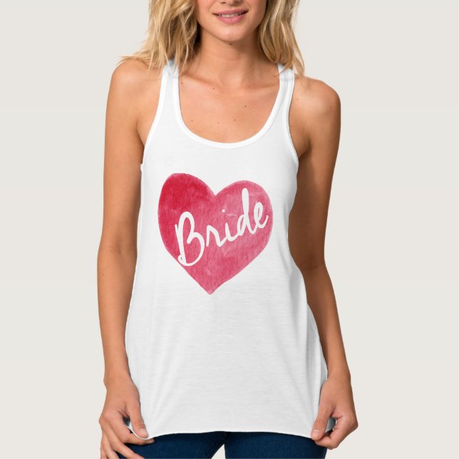 Camiseta linda estupenda del corazón de la novia (Anverso)