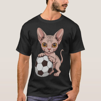 Camiseta Linda futbolista Sphynx solo chica que ama gatos p