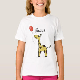 Camiseta linda jirafa con globos Shirt