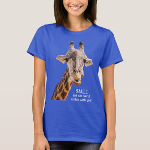 Camiseta Linda Jirafa SONRÍE Cita Divertida Moderna