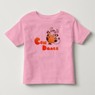 Camiseta linda linda de la vaca del baile de la