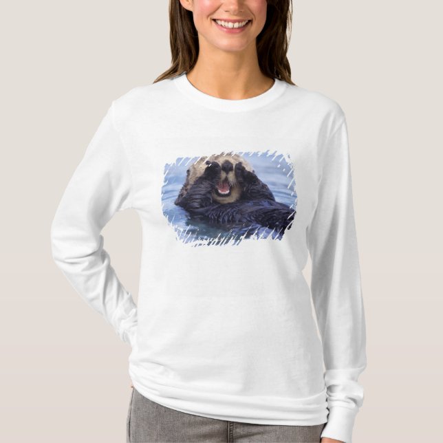 Camiseta Linda nutria marina | Alaska, EE. UU. (Anverso)