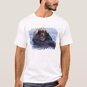 Camiseta Linda nutria marina   Alaska, EE. UU.