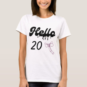 Camiseta linda para chicas por su cumpleaños 20 –