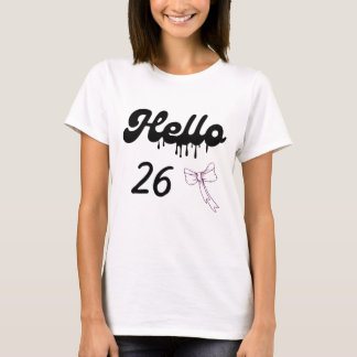 Camiseta linda para chicas por su cumpleaños 26 – 