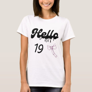 Camiseta linda para cumpleaños 19 de chicas – Dulc