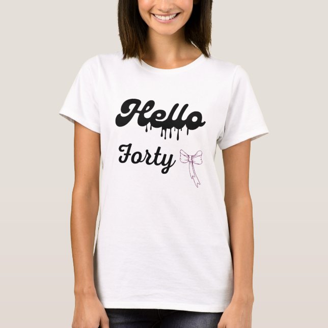 Camiseta Linda para Cumpleaños 40 para Chicas – Du (Anverso)