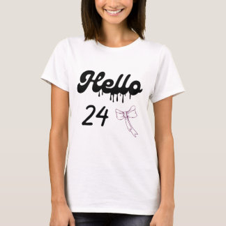 Camiseta linda para el cumpleaños 24 de chicas – D