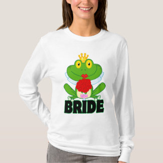 Camiseta linda rana de espuma de novia personalizado con te