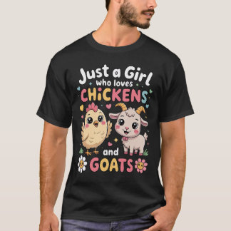Camiseta Linda Solo Una Chica Que Ama El Pollo Y La Avicult