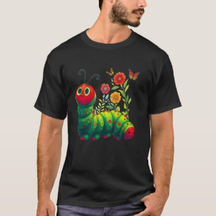 Camiseta Linda transformación de oruga hambrienta de vuelta