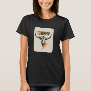 Camiseta Linda vaca Longhorn para toros y amantes del espír