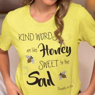 Camiseta Lindas Abejas Palabras Amables Como Miel Moderna A