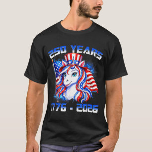 Camiseta Lindo 250 América Años 1776 2026 Unicornio Niños P