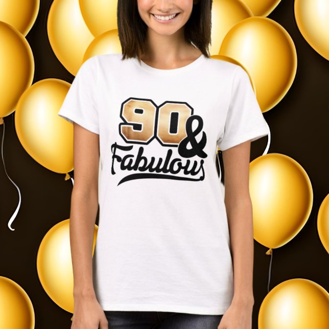 Camiseta lindo 90.ª fabulosa palabra arte Cumpleaños (Subido por el creador)