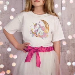 Camiseta Lindo adorable arco iris moderno mágico rosa Unico