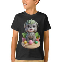 Lindo Affenpinscher Suculento | Perro Mono Gris 3D