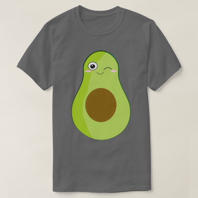 Camiseta lindo aguacate wining kawaii (Diseño del anverso)