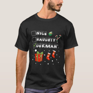 Camiseta Lindo Alemán travieso Frohe Weihnachten Nieve Esta