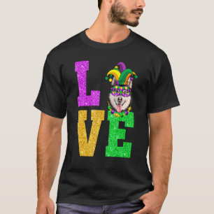 Camiseta Lindo amo el perro cachorro Husky siberiano de Mar