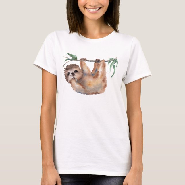 Camiseta lindo animal amante de los perezosos (Anverso)