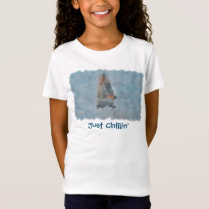 Camiseta Lindo ardilla de invierno relajándose con un cacah