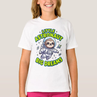 Camiseta Lindo Astronauta Perezoso "Pequeño Astronauta, Gra