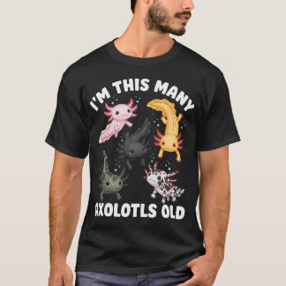 Camiseta Lindo axolotl de cumpleaños para niño o niña de 5 