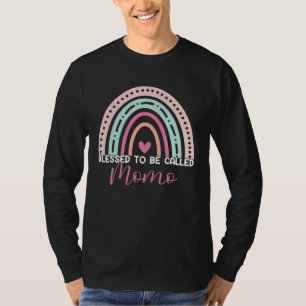 Camiseta Lindo Bendito Ser Llamado Momo Arcoíris Mamá Abuel