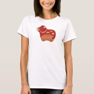 Camiseta Lindo buey rojo, Año Nuevo Chino del Buey