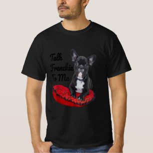 Camiseta lindo bulldog francés chistoso hablar frenchito pa