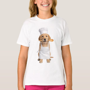 Camiseta Lindo Cachorro Chef Retriever Dorado Niños