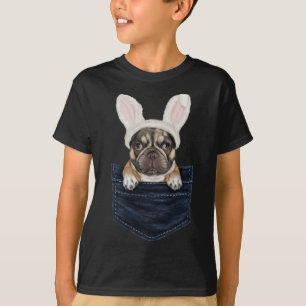 Camiseta Lindo cachorro de Bulldog Francés con gorro de con