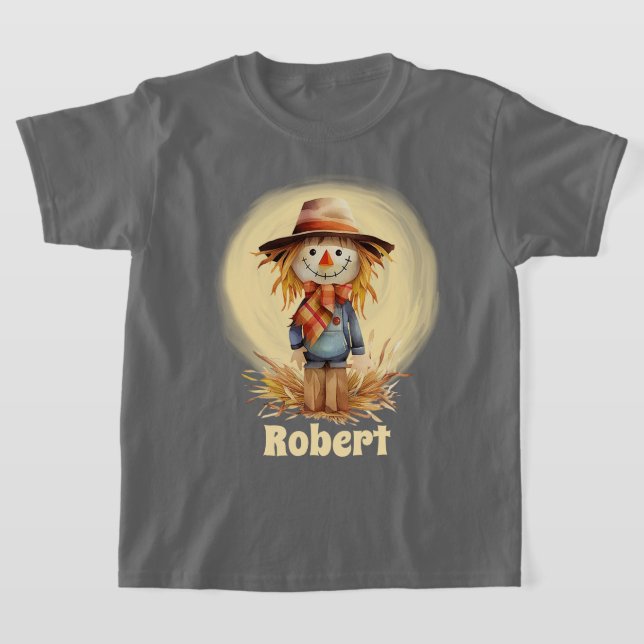 Camiseta lindo Caída espantapájaros agregar nombres niños (Distribución)