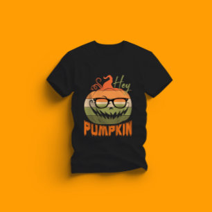 Camiseta lindo calabaza Halloween - hey diseño de calabaza